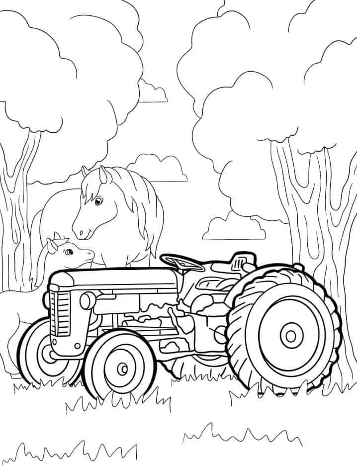 Gewöhnlicher Traktor ausmalbilder