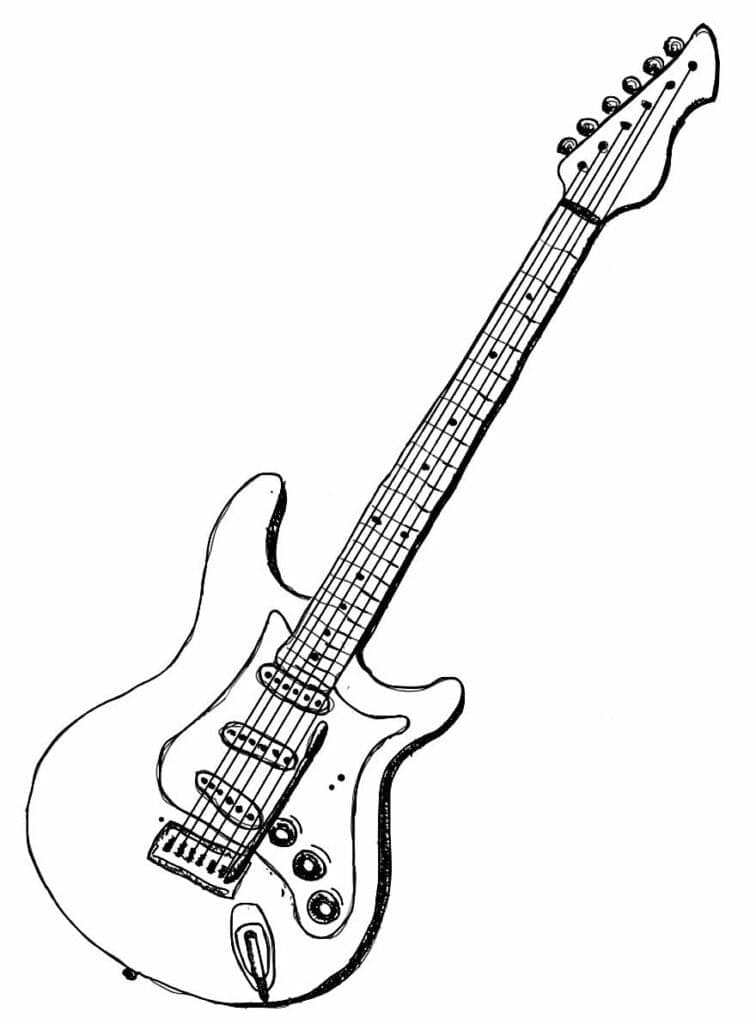 Gitarre ausdrucken ausmalbilder