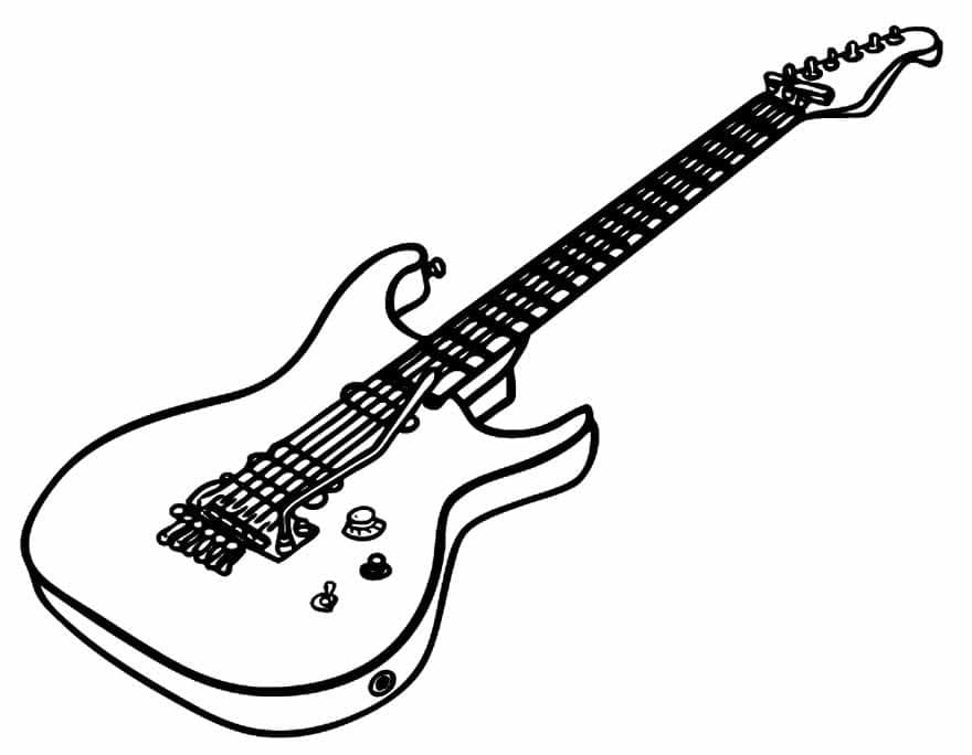 Gitarre druckbar für Kinder ausmalbilder