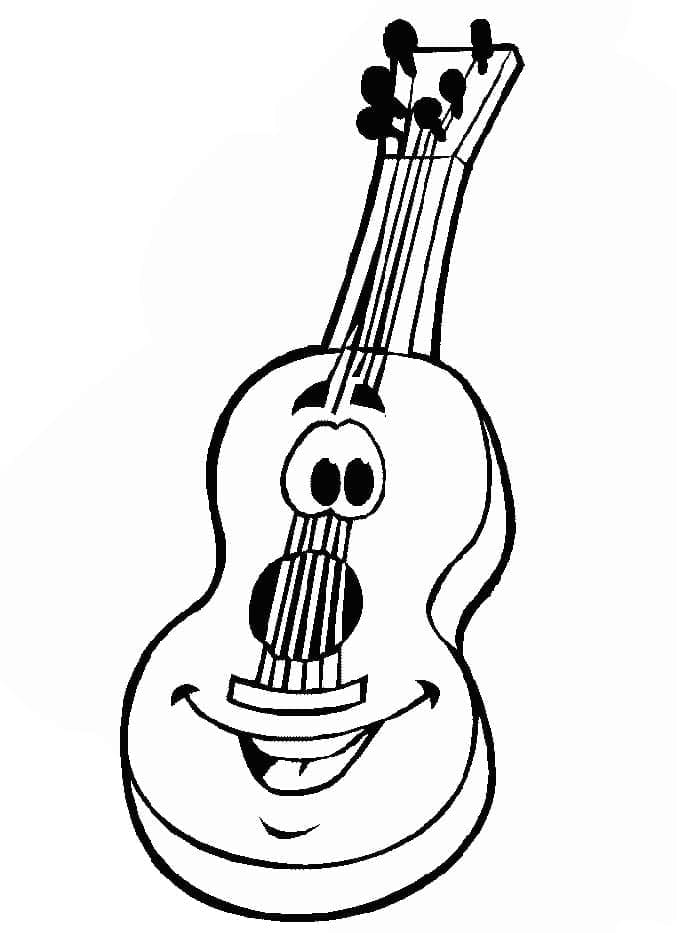 Gitarre für 1-jährige Kinder ausmalbilder