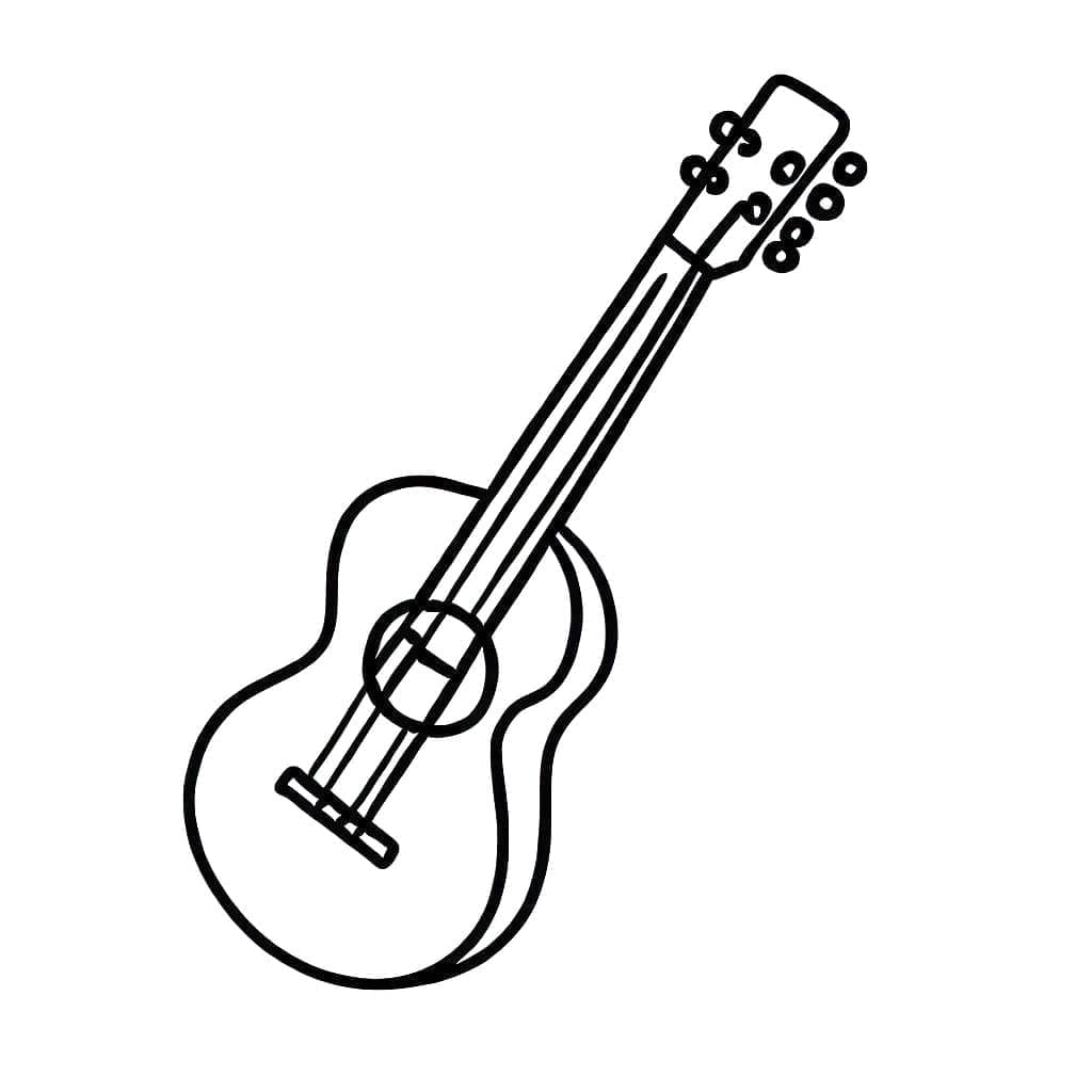 Gitarre für 4-jährige Kinder ausmalbilder