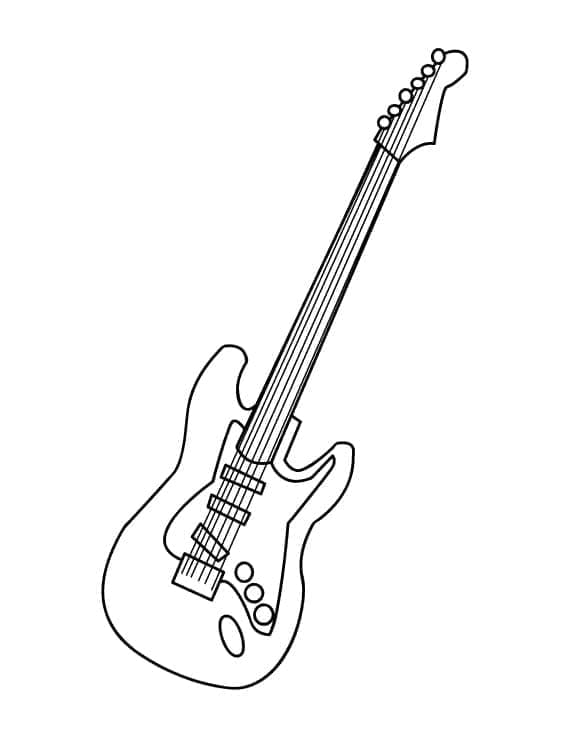 Gitarre für Kinder ausmalbilder