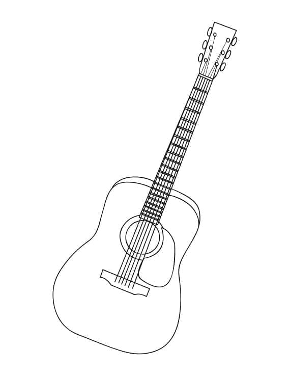 Gitarre kostenlos für Kinder ausmalbilder