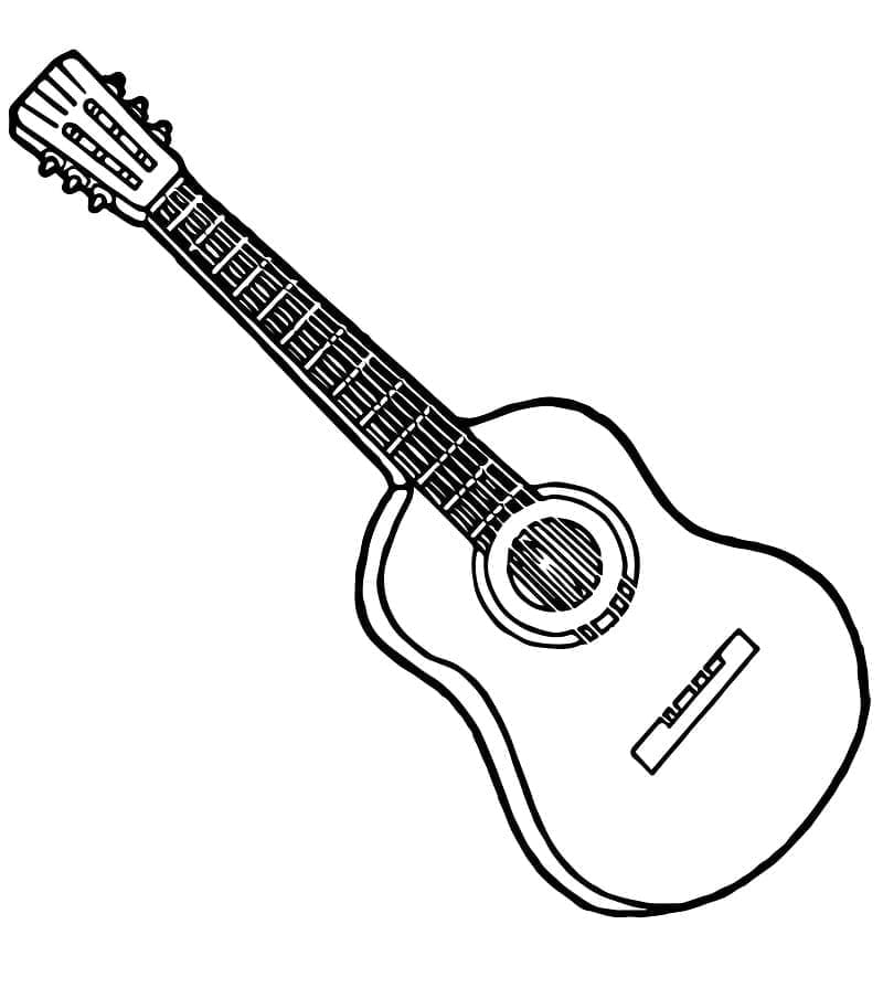 Gitarre kostenlos ausmalbilder
