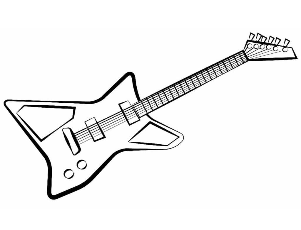 Gitarre zum Drucken ausmalbilder