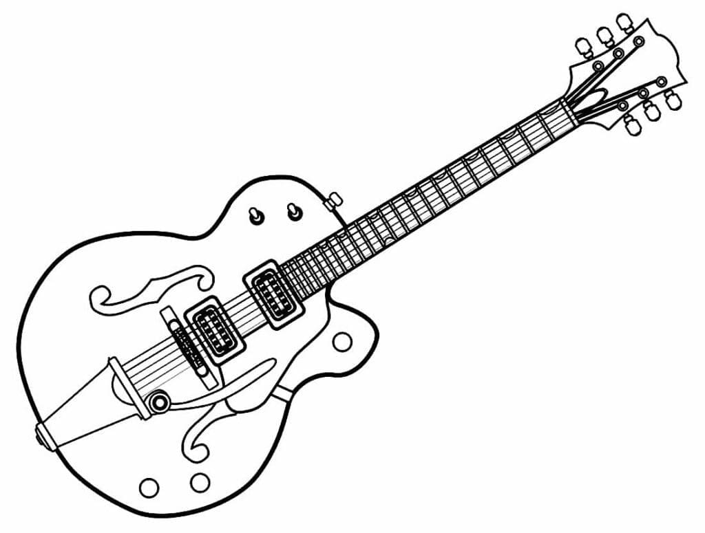 Gitarremusik ausmalbilder