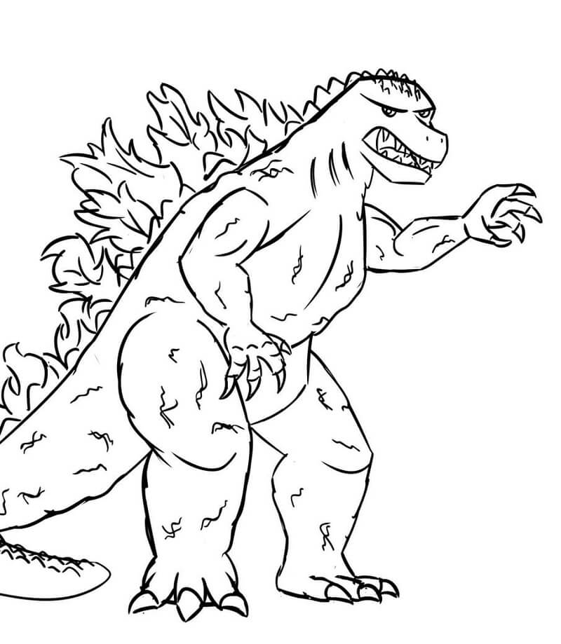 Godzilla 4 ausmalbilder
