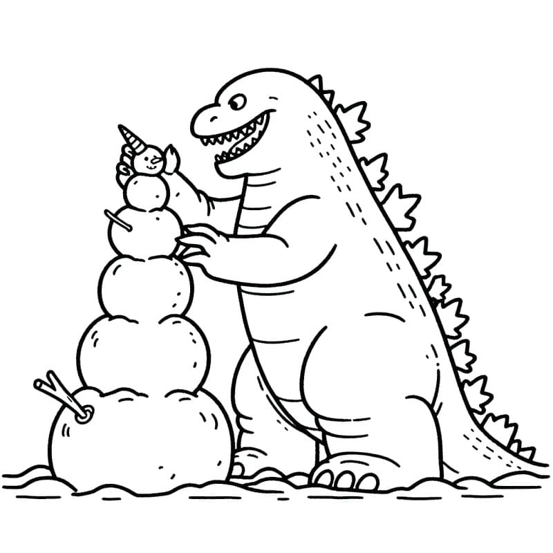 Godzilla Kostenloser für Kinder ausmalbilder