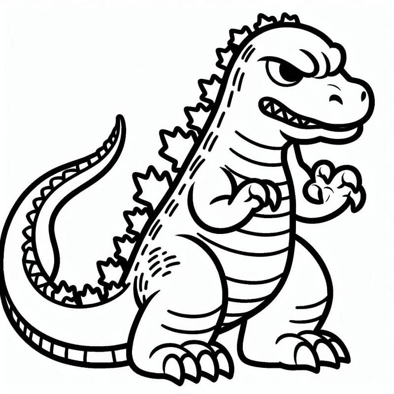Godzilla für 3-jährige Kinder ausmalbilder
