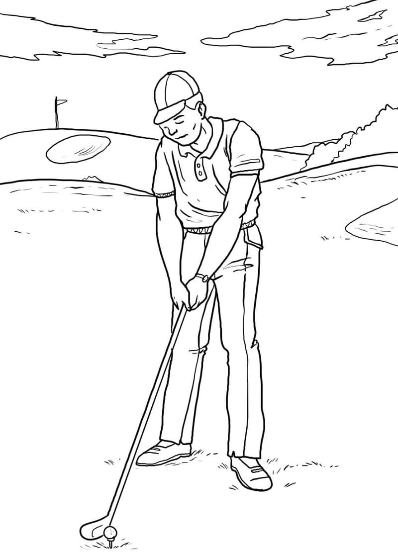 Golf (3) ausmalbilder