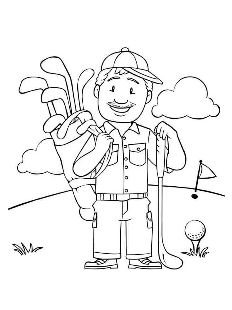 Golf Für 2-Jährige Kinder ausmalbilder