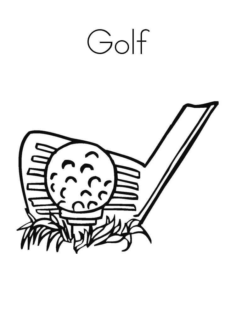 Golf Für 3-Jährige Kinder ausmalbilder