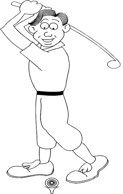 Golf Zum Drucken ausmalbilder