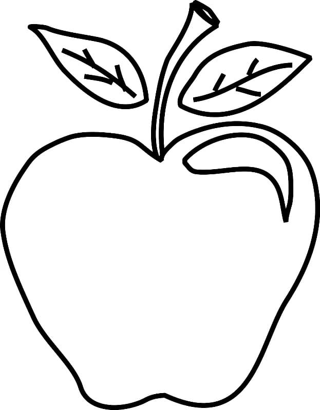 Gratis Kinder-Bild Apfel ausmalbilder
