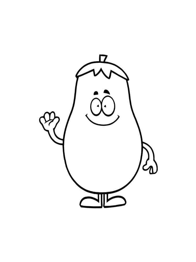 Gratis Kinder-Bild Aubergine ausmalbilder