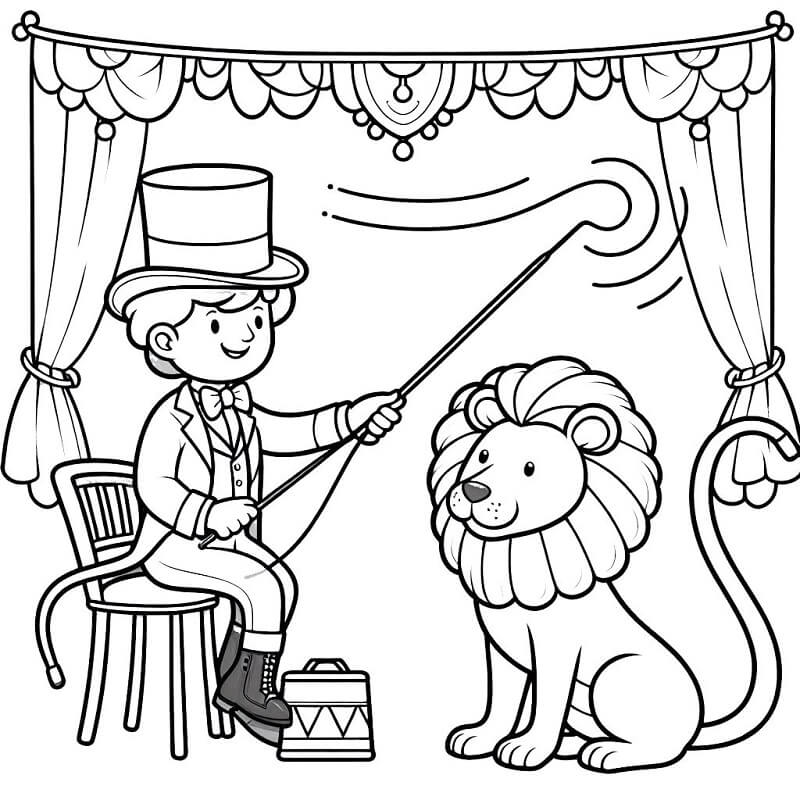 Gratis Kinder-Bild Zirkus ausmalbilder