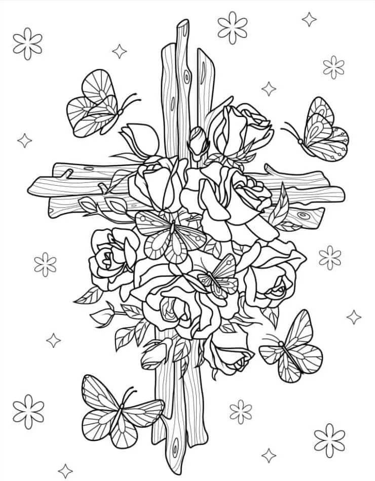 Gratis druckbare Rose ausmalbilder