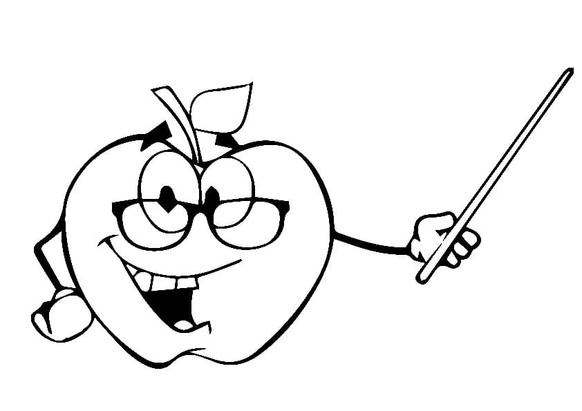 Gratis druckbarer Apfel ausmalbilder