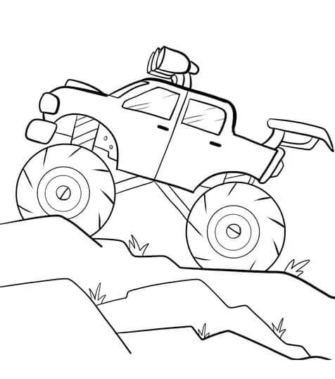 Gratis druckbarer Monstertruck ausmalbilder