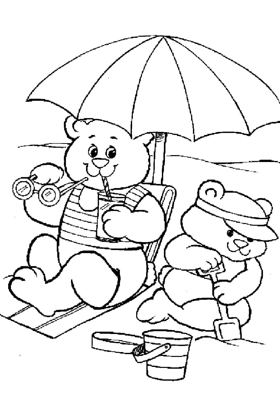 Gratis druckbarer Sommer ausmalbilder
