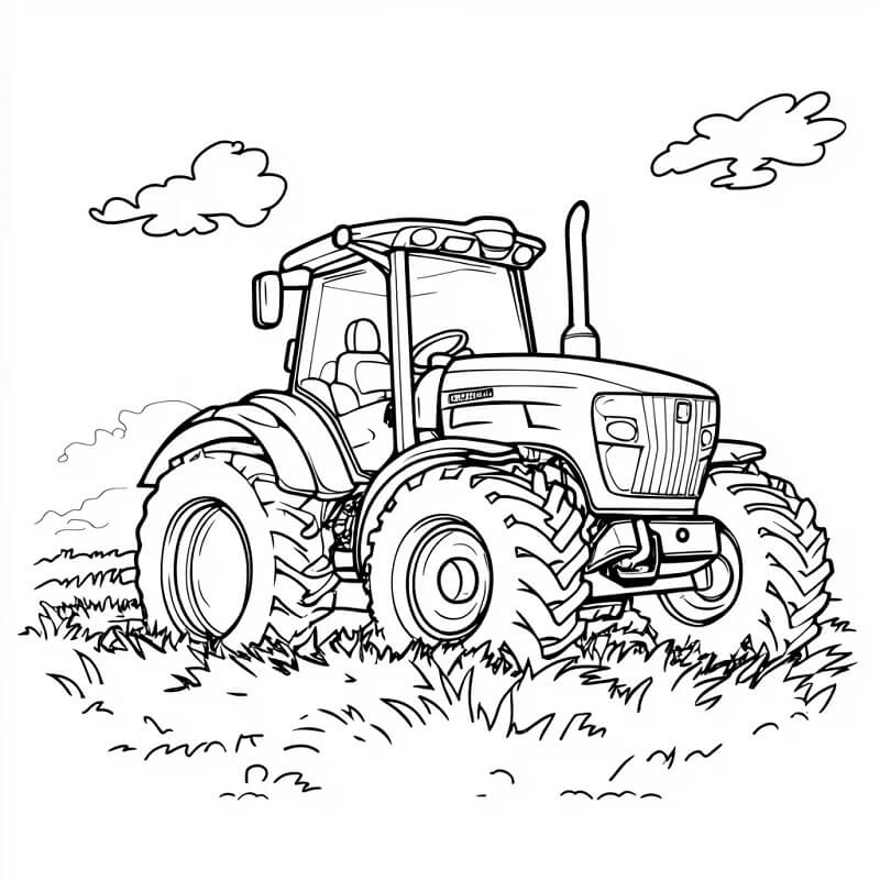 Gratis druckbarer Traktor ausmalbilder