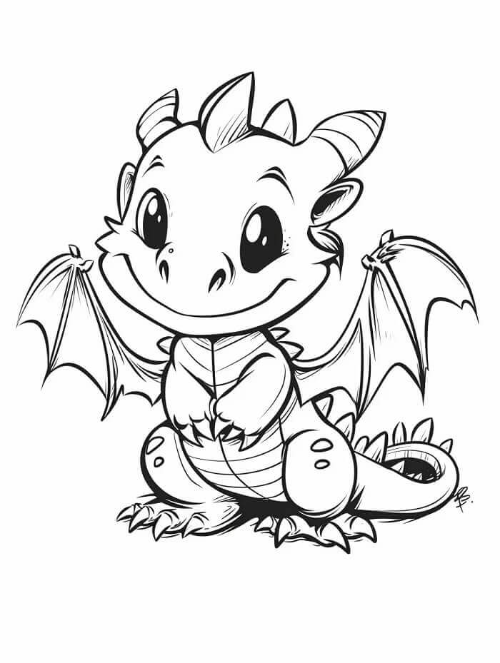 Gratis druckbares Drache Exemplar ausmalbilder