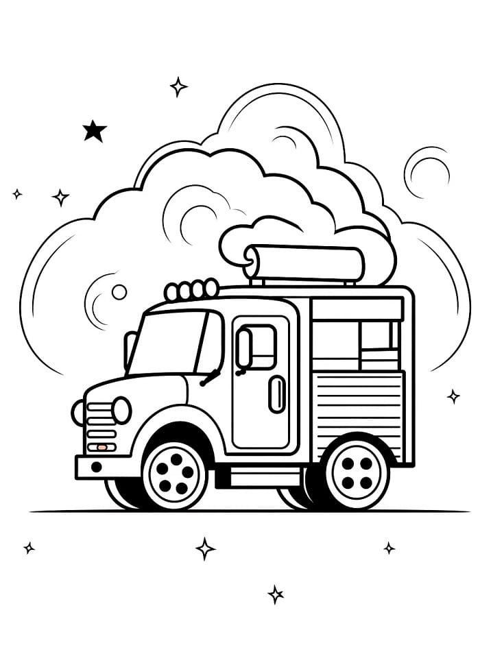Gratis druckbares Feuerwehrauto ausmalbilder