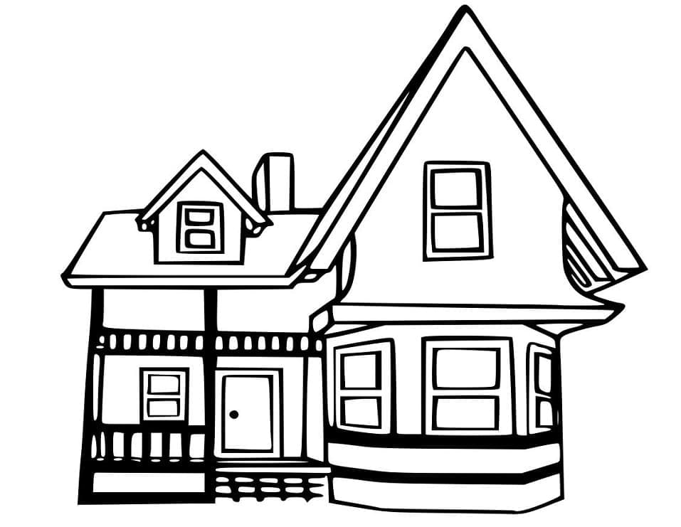 Gratis druckbares Haus Exemplar ausmalbilder