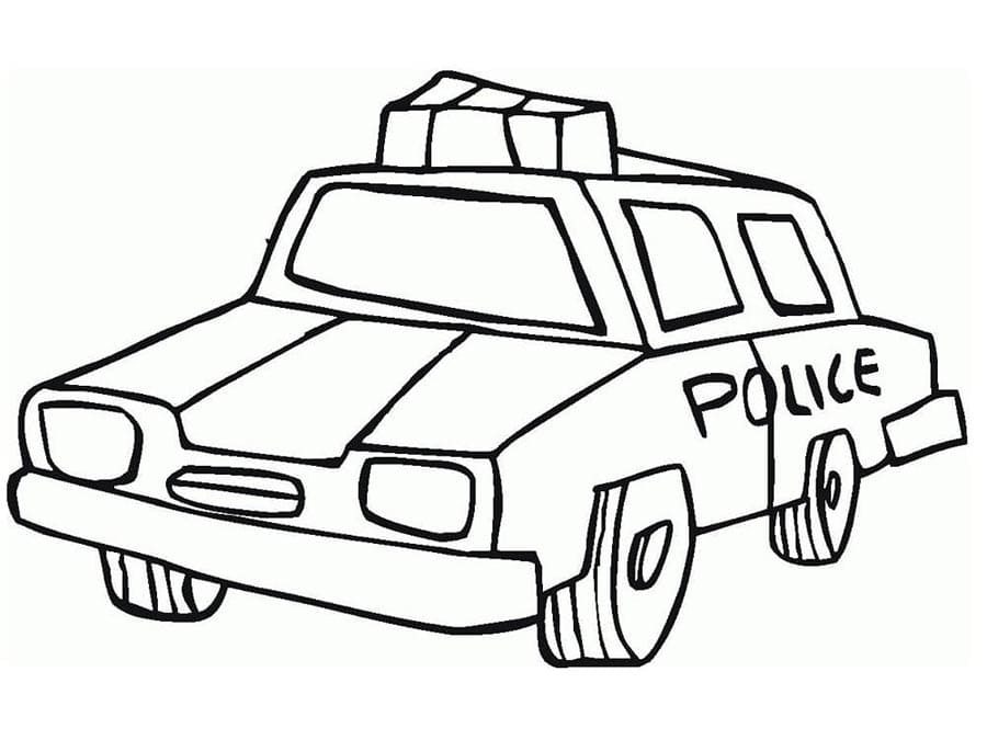 Gratis druckbares Polizeiauto ausmalbilder