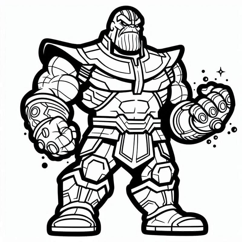 Gratis druckbares Thanos ausmalbilder