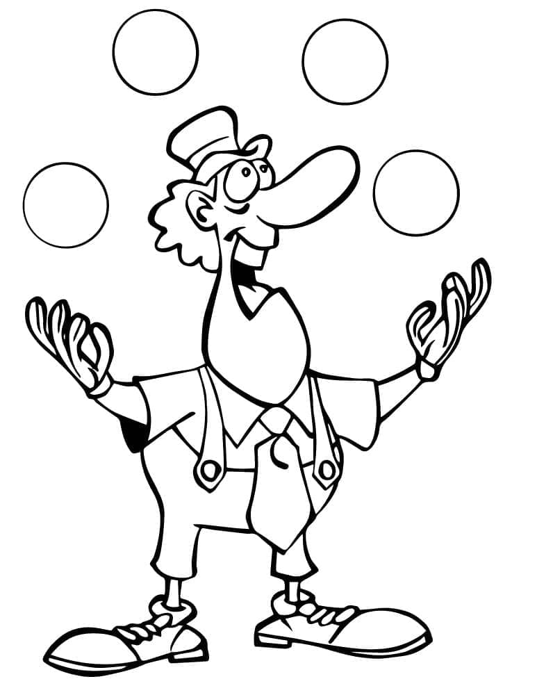 Gratis druckbares Zirkus ausmalbilder