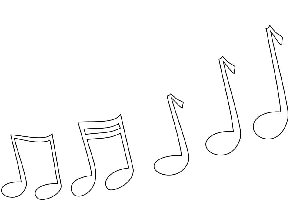Großartiges Musiknoten ausmalbilder