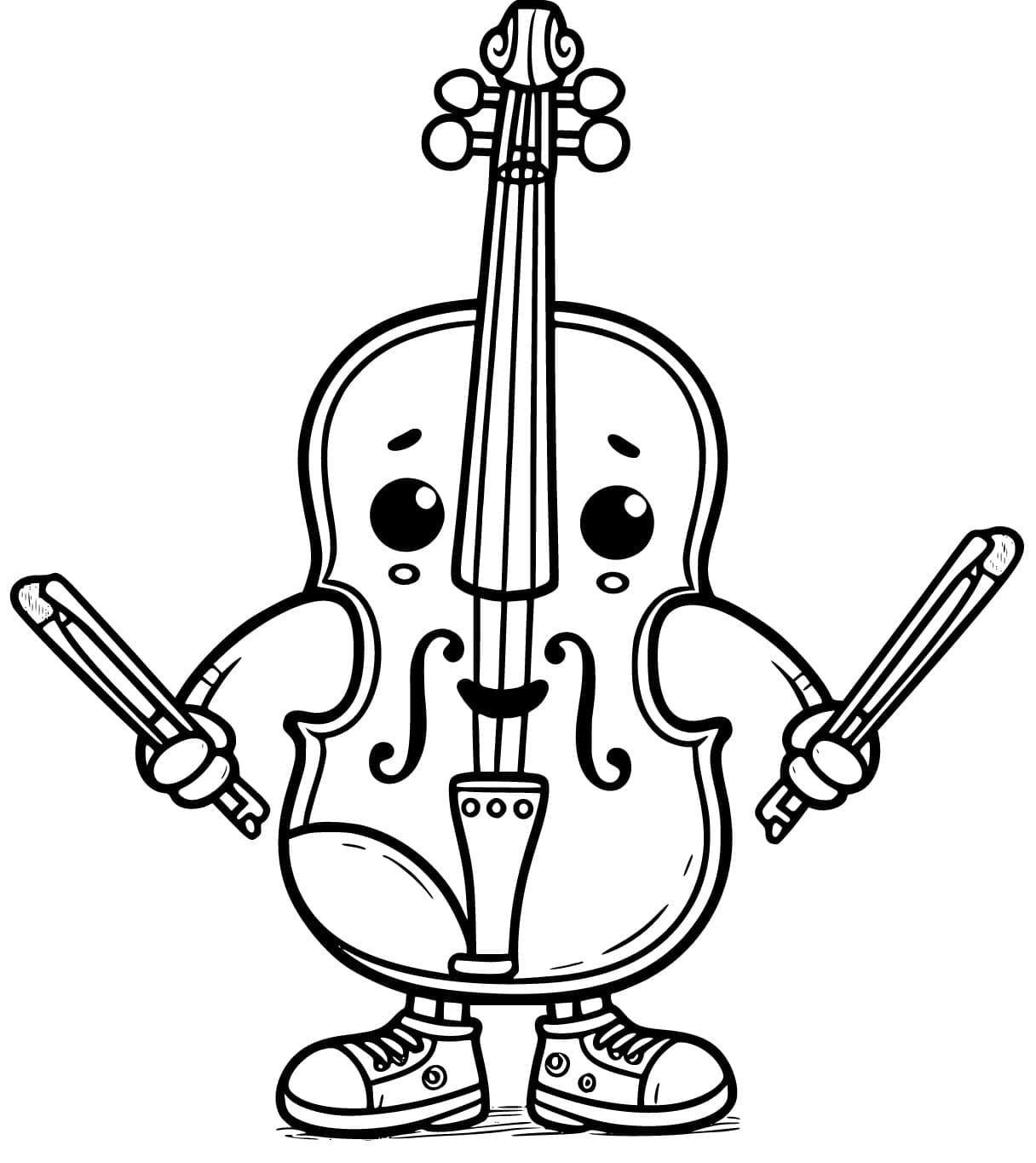 Großartiges Violine ausmalbilder