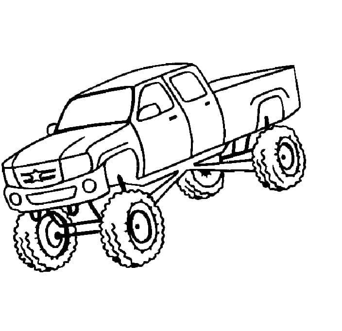 Großer Monstertruck ausmalbilder