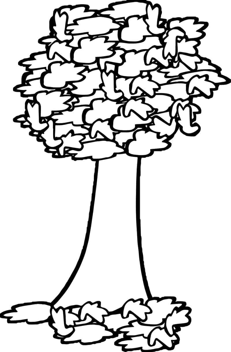 Grundlegender Baum ausmalbilder