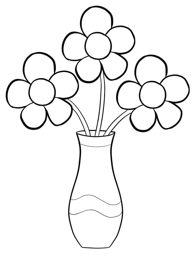 Grundlegender Blumentopf ausmalbilder