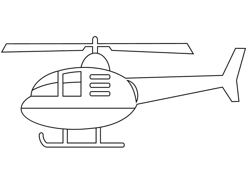 Grundlegender Hubschrauber ausmalbilder
