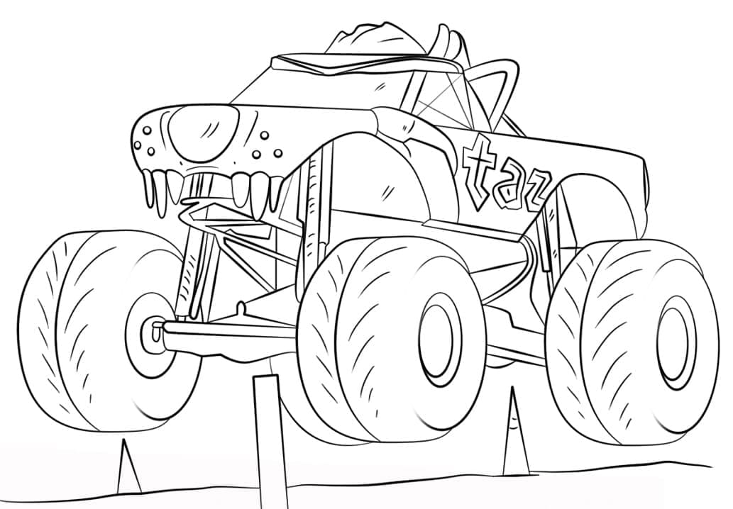 Grundlegender Monstertruck ausmalbilder