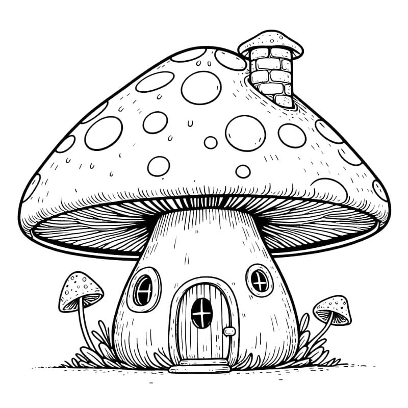 Grundlegender Pilz ausmalbilder