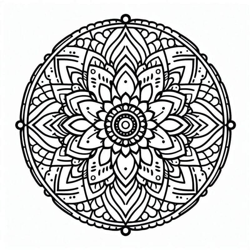 Grundlegendes Mandala ausmalbilder