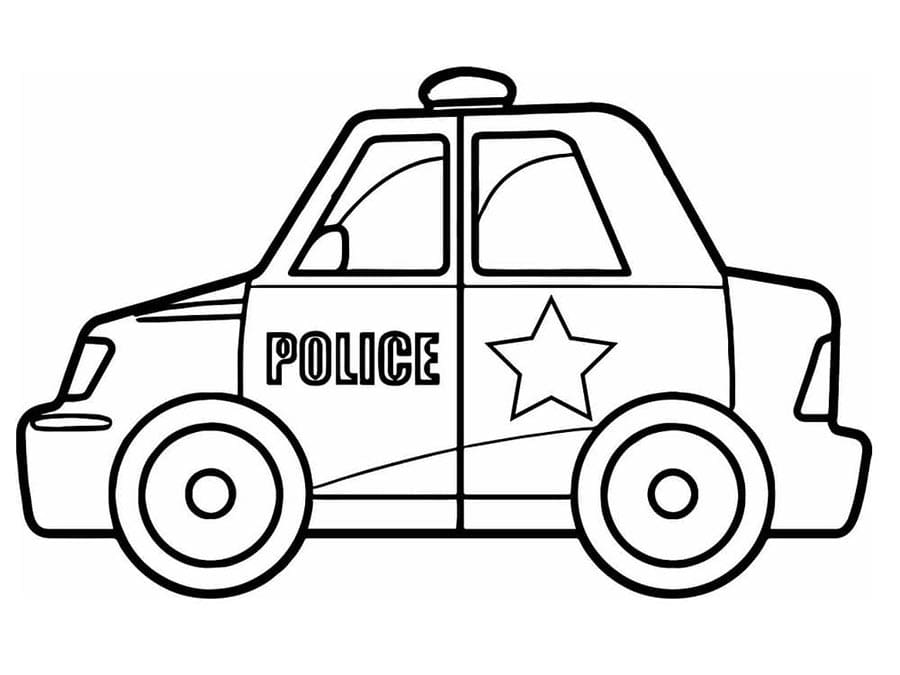 Grundlegendes Polizeiauto ausmalbilder