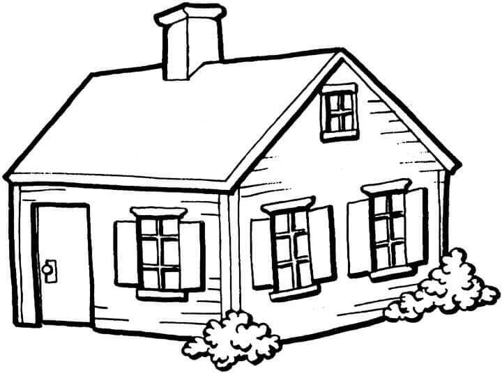 Haus ausmalbilder