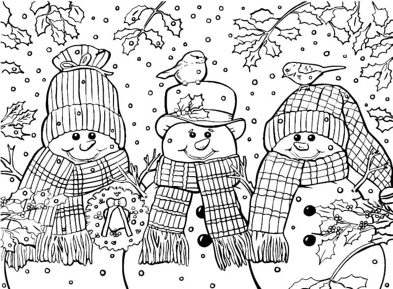 Heiterer Winter ausmalbilder