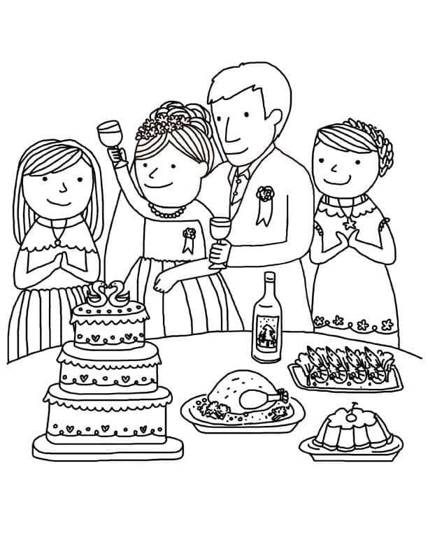 Hochzeit Paar ausmalbilder