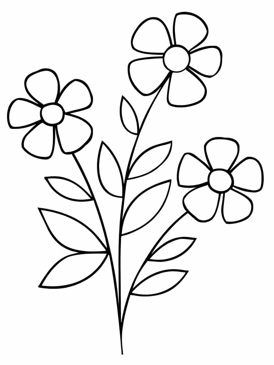 Hübsche Blume ausmalbilder