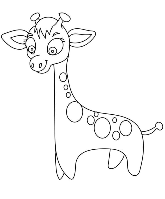 Hübsche Giraffe ausmalbilder