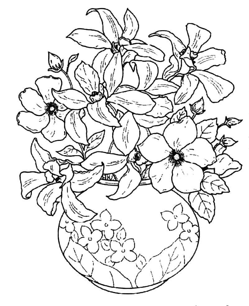Hübscher Blumentopf ausmalbilder