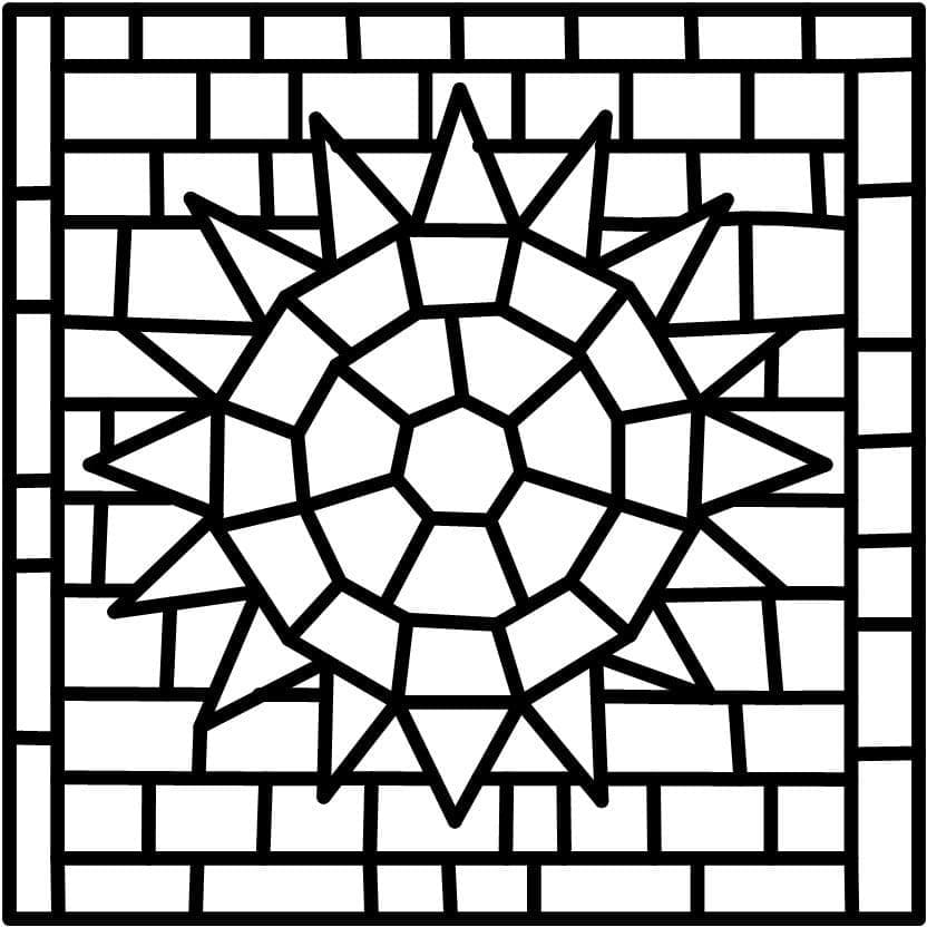 Hübsches Mosaik ausmalbilder