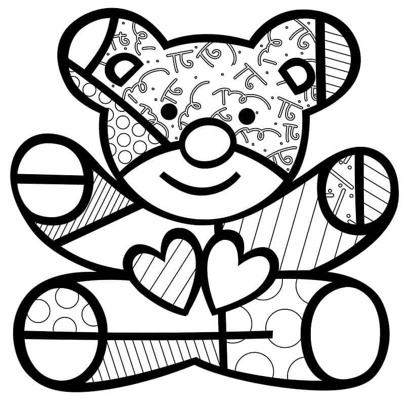 Hübsches Romero Britto ausmalbilder