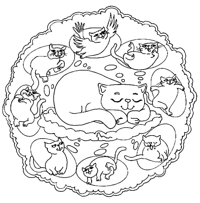 Hübsches Tiere Mandala ausmalbilder